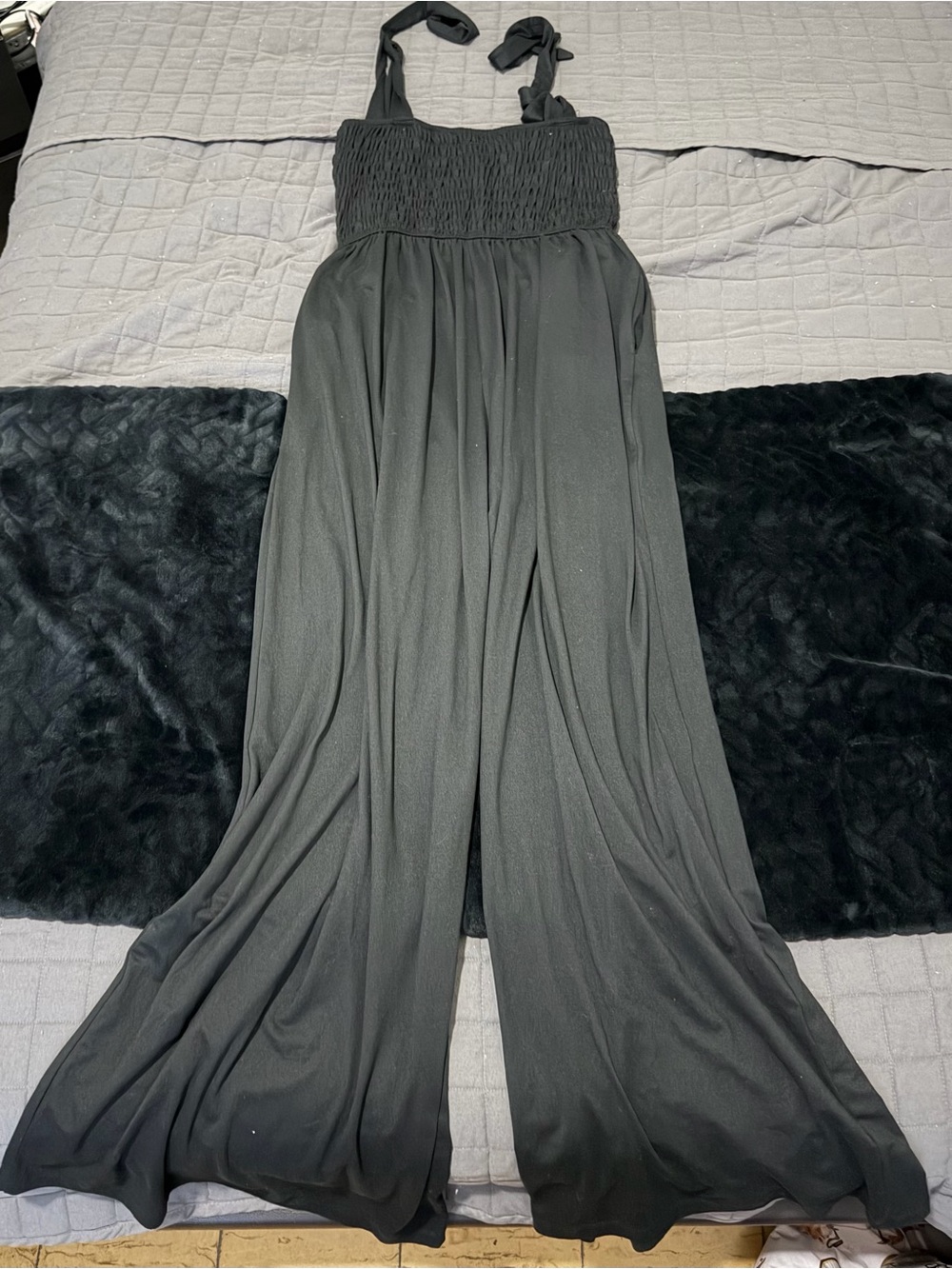 Urban Heritage Black Wide-Leg Jumpsuit